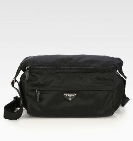 Prada Black Nylon Banded Shoulder Bag \u2013 Shoulder Travel Bag  