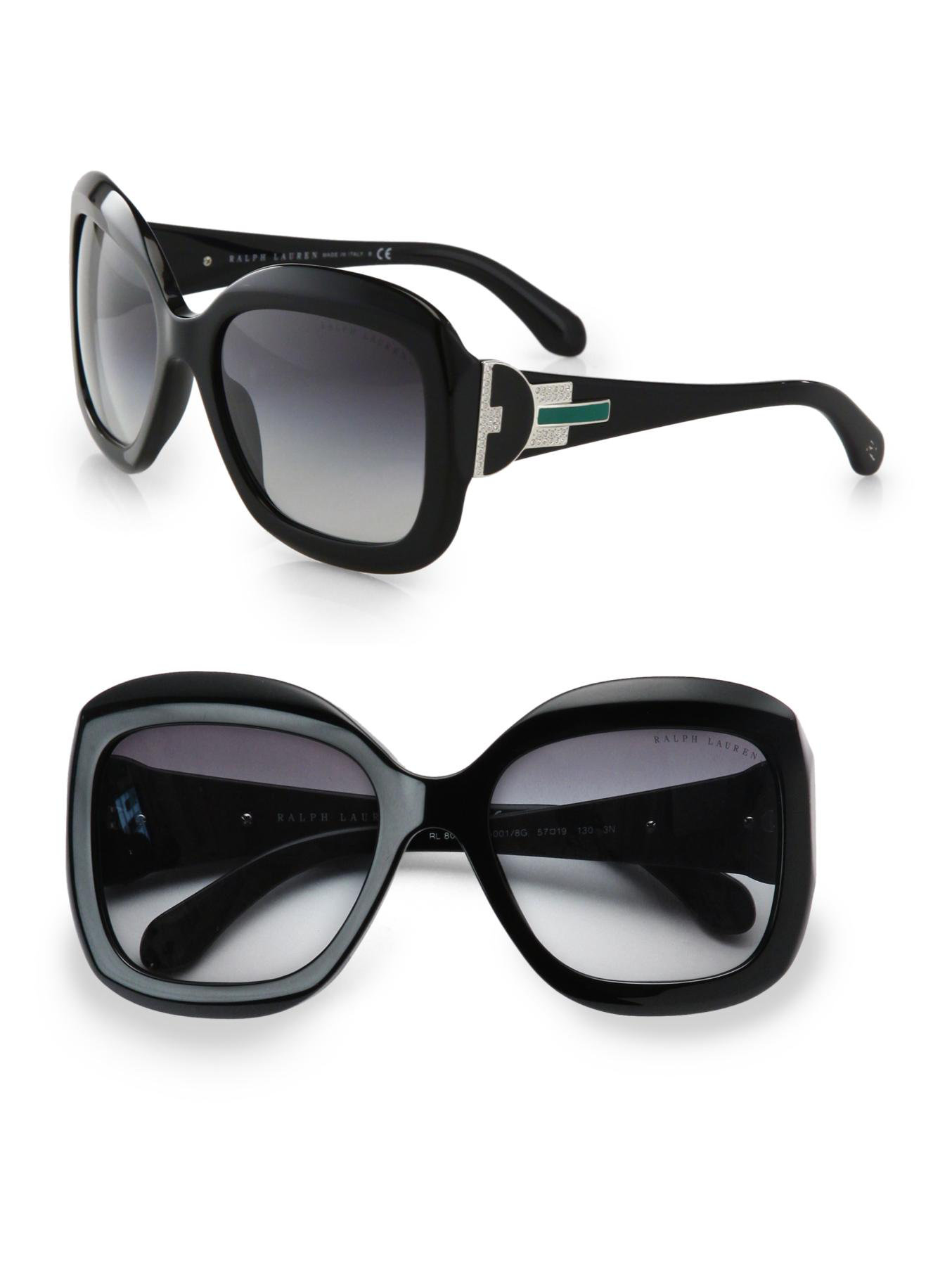 Lyst Ralph Lauren Oversized Square Sunglasses In Black 