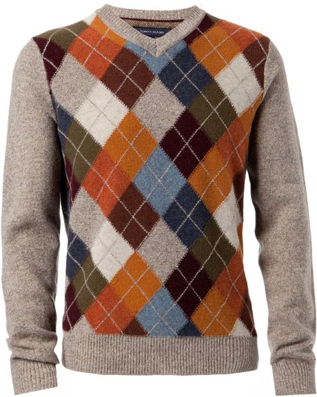 Tommy Hilfiger Cooper Argyle Sweater in Brown for Men | Lyst