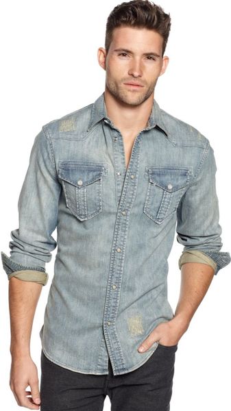 Armani Jeans Eagle Logo Tshirt in Blue for Men (denim) | Lyst