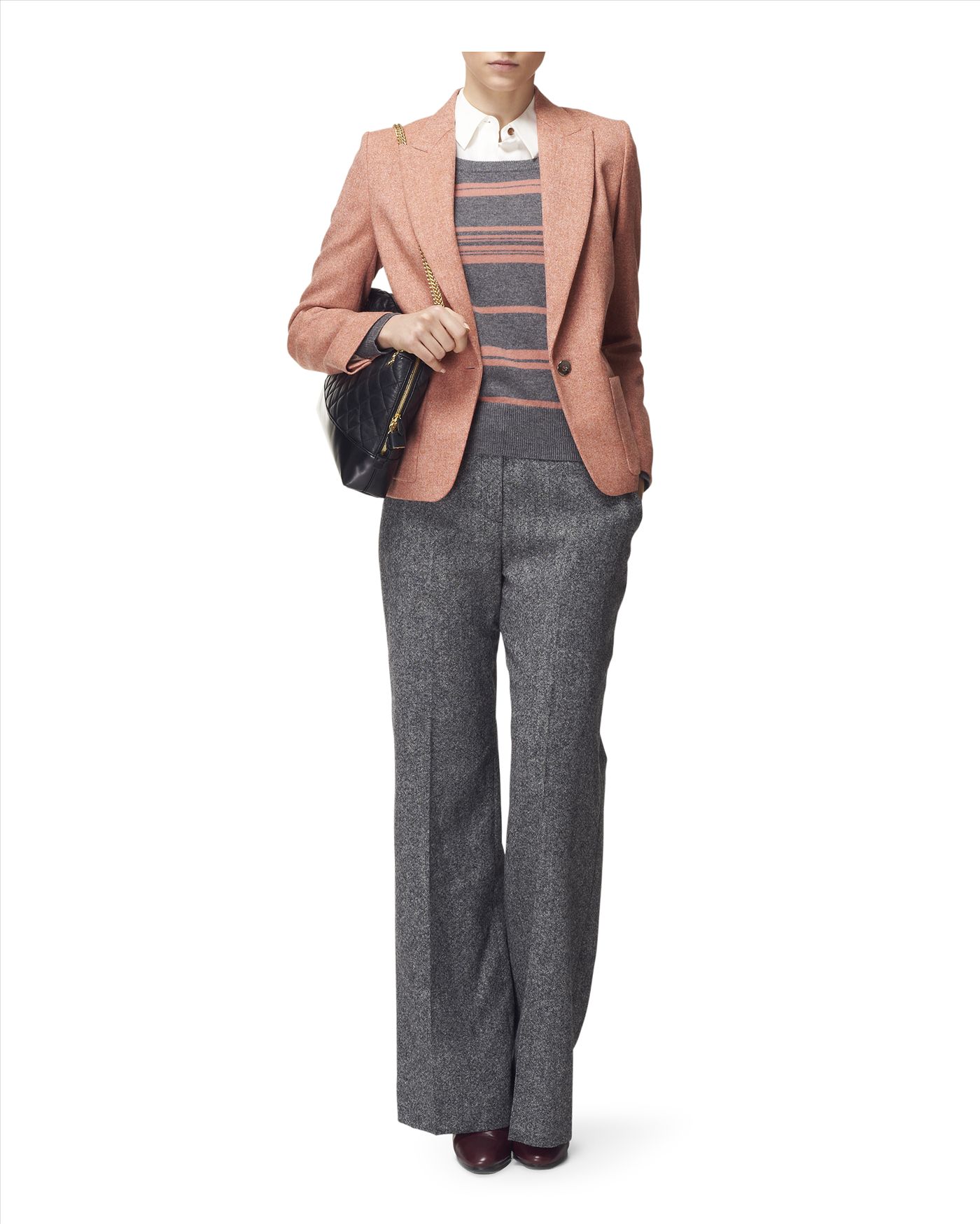 Jaeger British Wool Tweed Jacket in Pink Lyst