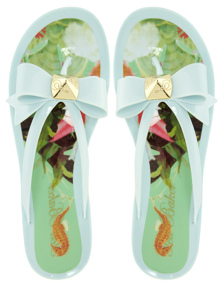 Lyst - Ted baker Polee Flip Flops in Blue