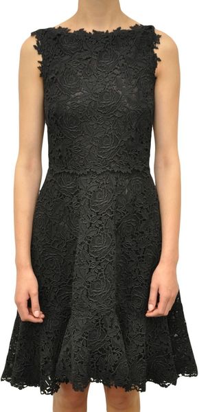 Valentino Lace Dress in Black | Lyst