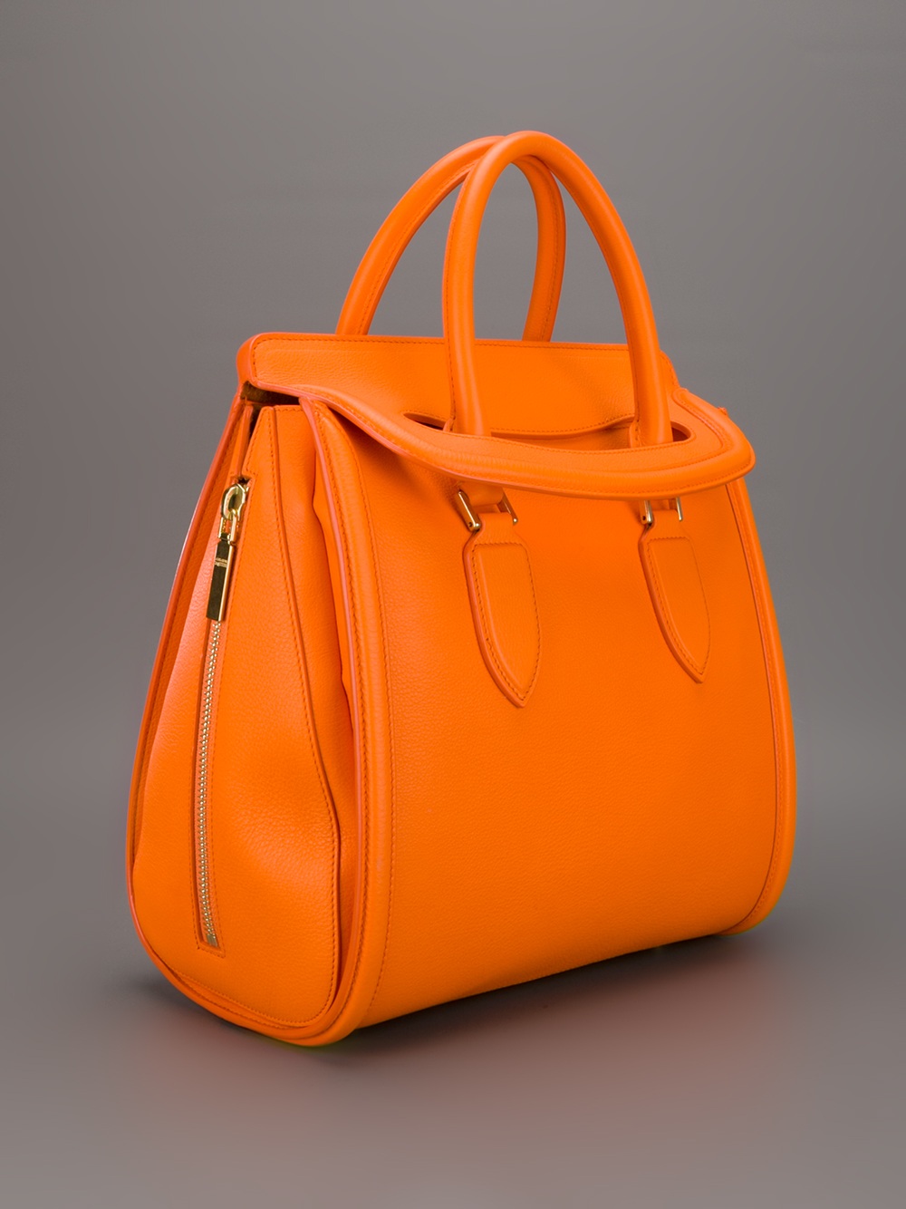 orange tote purse