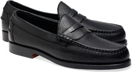 Brooks Brothers Allen Edmonds Beef Roll Pebble Penny Loafers in Black ...