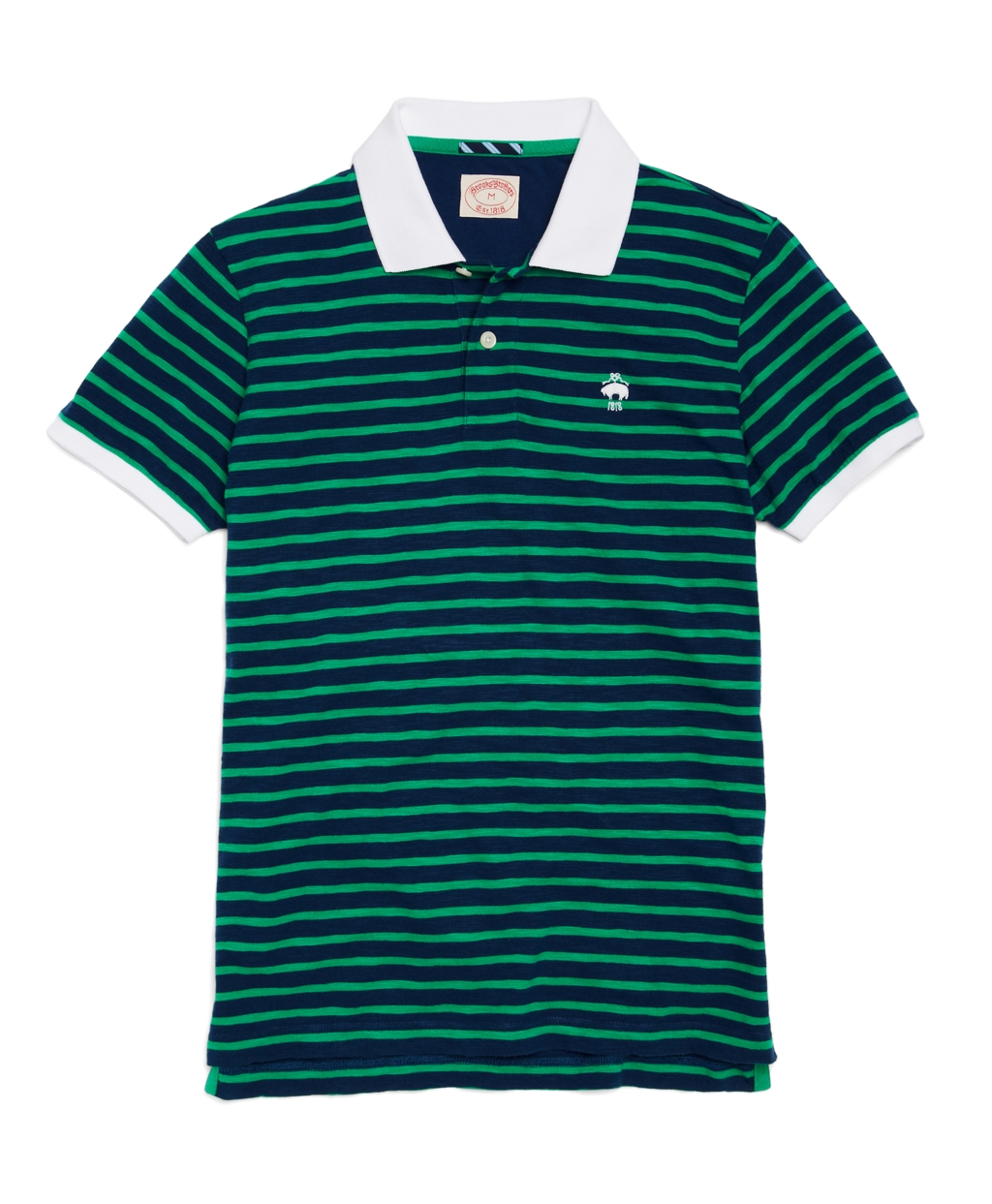 Brooks Brothers Slub Jersey Stripe Polo in Green for Men (blue-aqua) | Lyst
