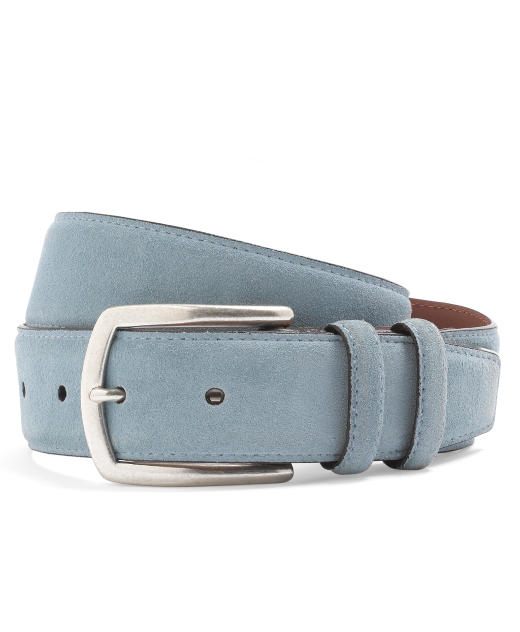 Lyst - Brooks Brothers Edge Painted Suede Belt in Blue for Men