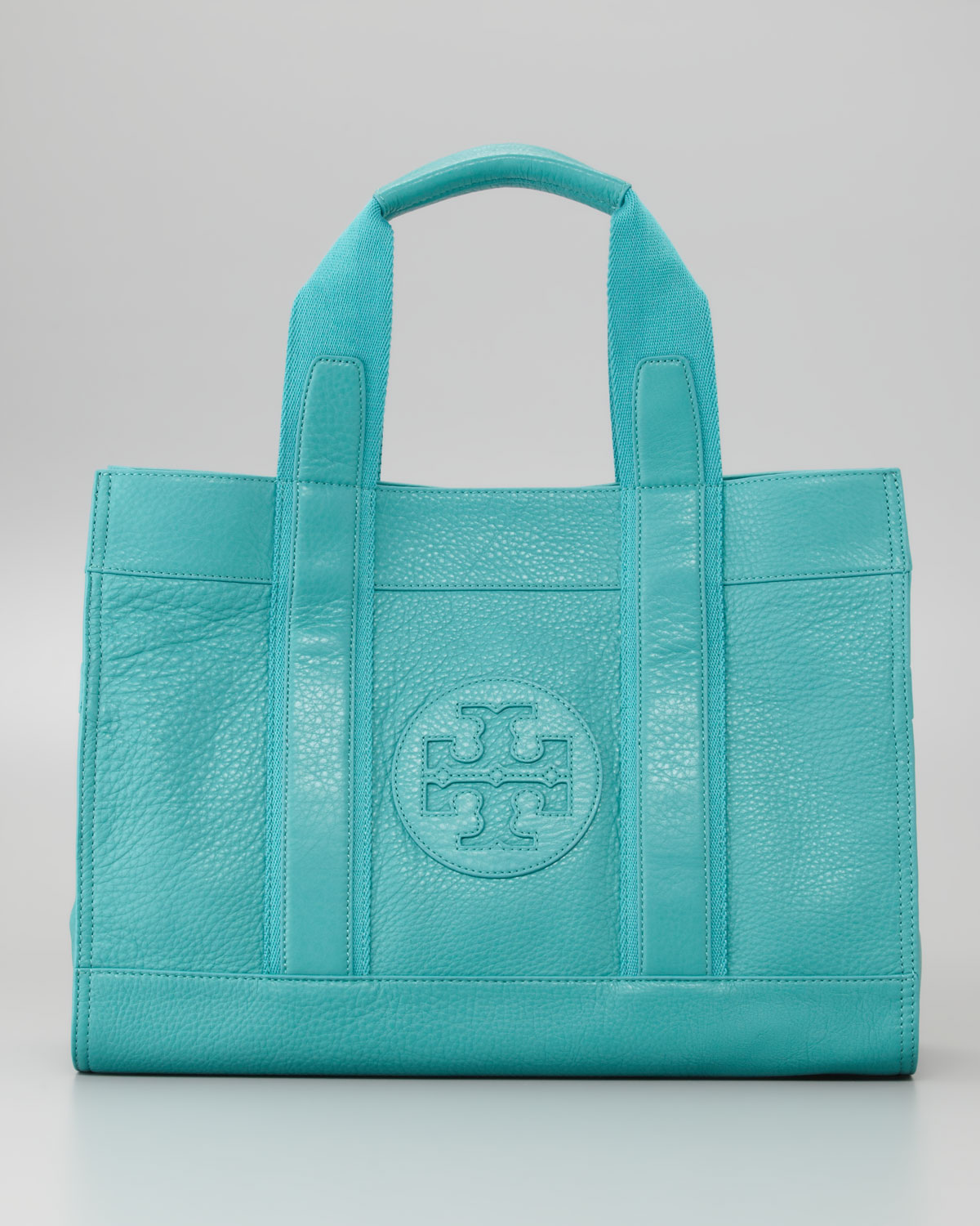 Tory Burch Classic Tory Tote Bag in Green (turquoise) | Lyst