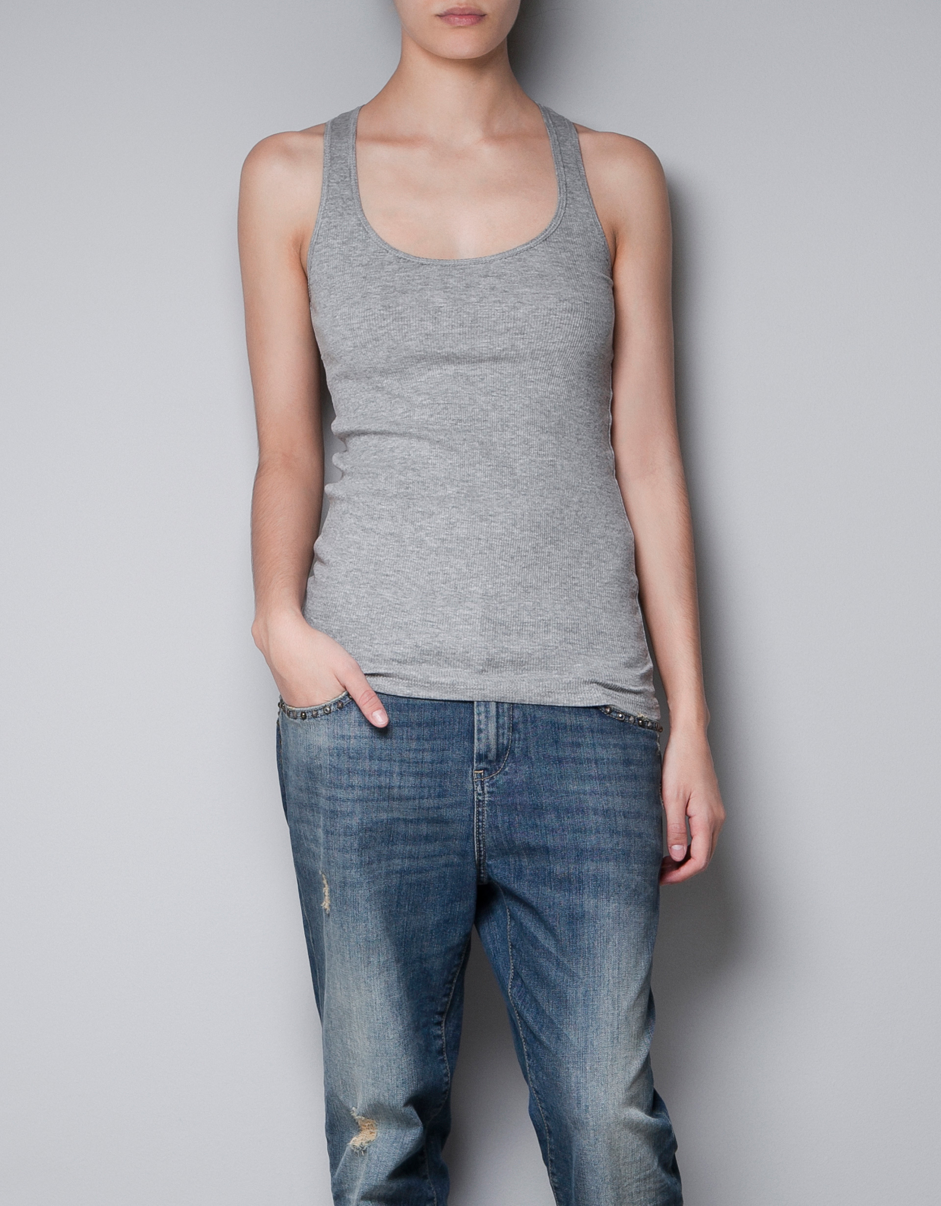 zara knitted tank