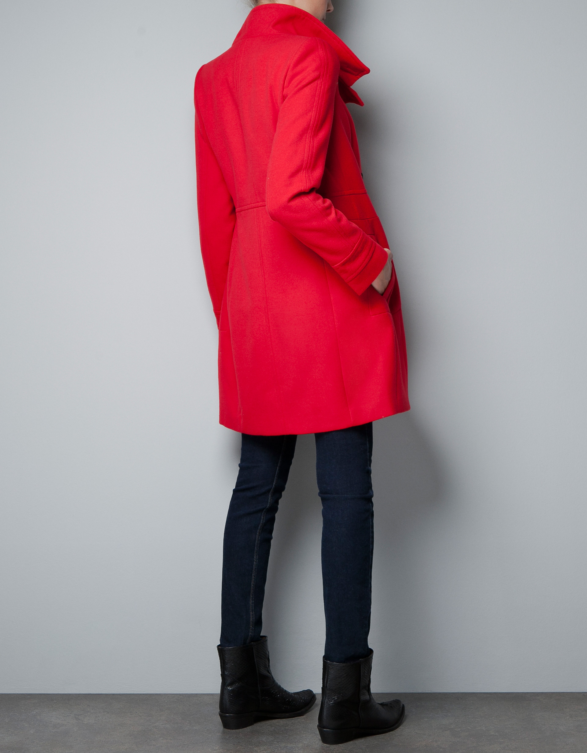 Zara Coat in Red | Lyst