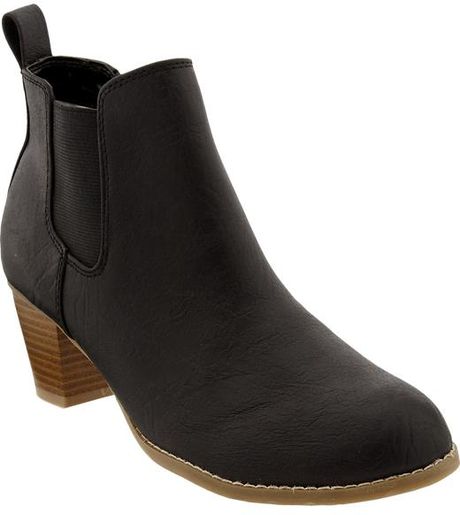 Old Navy Short Ankle Boots in Black | Lyst