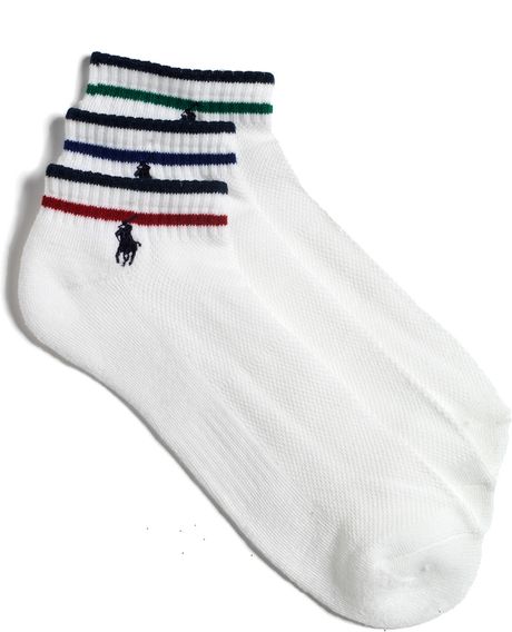 Polo Ralph Lauren Threepack Sport Socks in White for Men (white ...