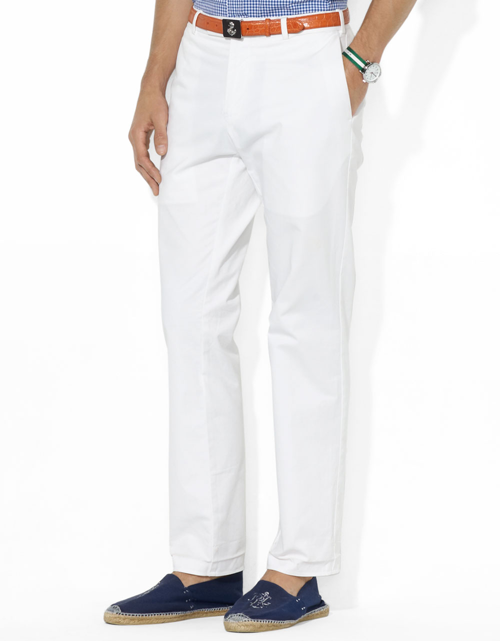 Polo Ralph Lauren Custom Fit Stretch Twill Pants in White for Men | Lyst