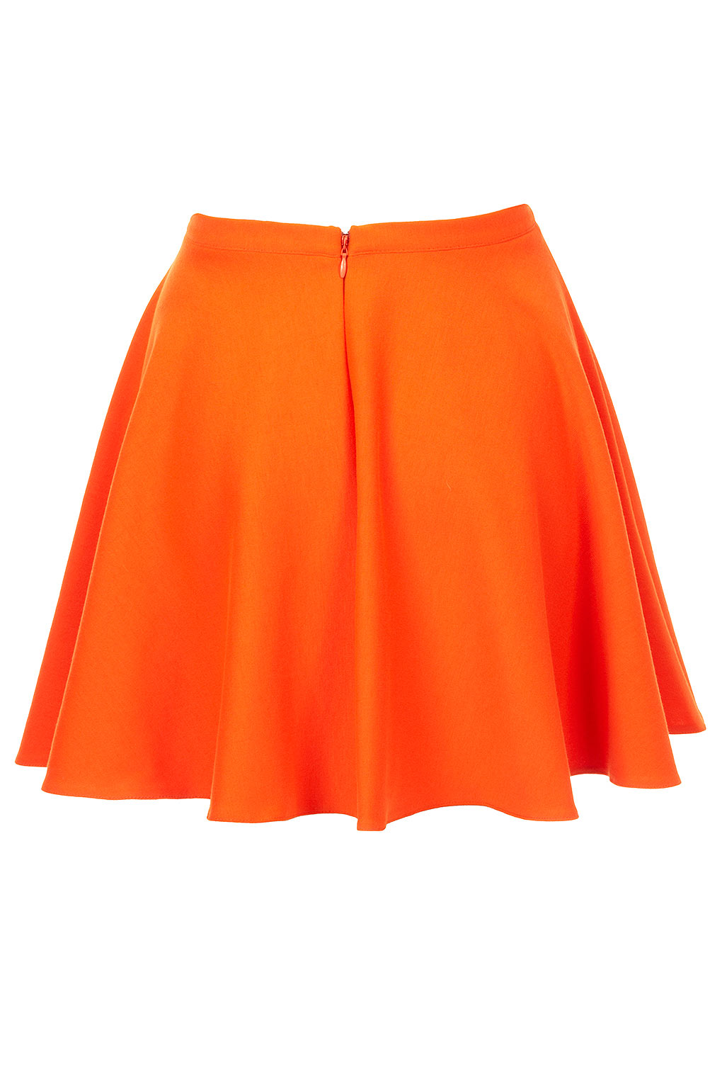 Lyst - Topshop Orange Milano Skater Skirt in Orange