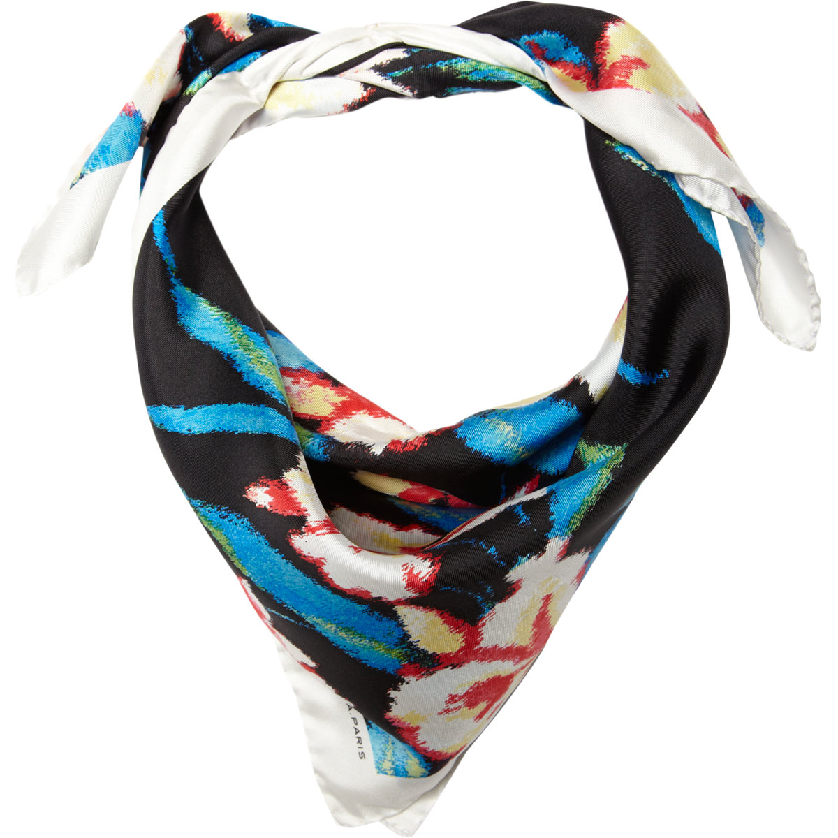Balenciaga Painted Floral Scarf in Multicolor for Men | Lyst