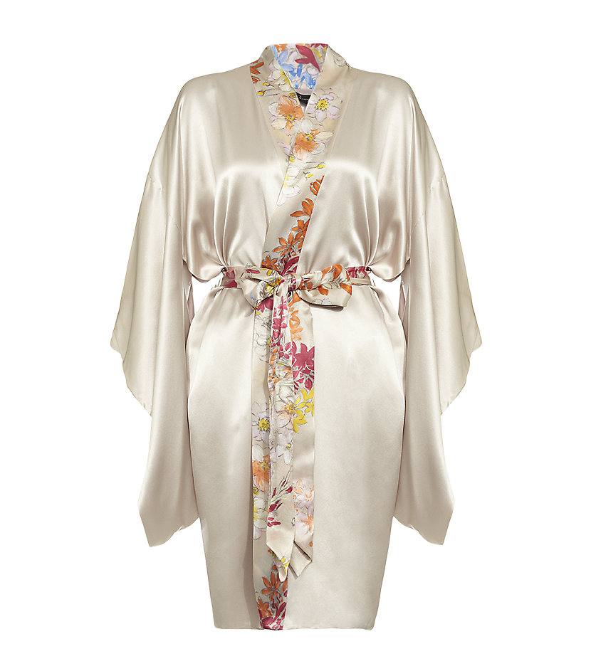 Jenny Packham Secret Garden Kimono Robe in Gold (cream) | Lyst