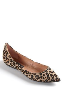 Steven By Steve Madden Eternnal Pointed Toe Flat in Animal (leopard) | Lyst