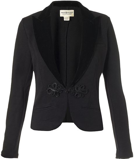 Denim & Supply Ralph Lauren Tuxedo Jacket in Black | Lyst