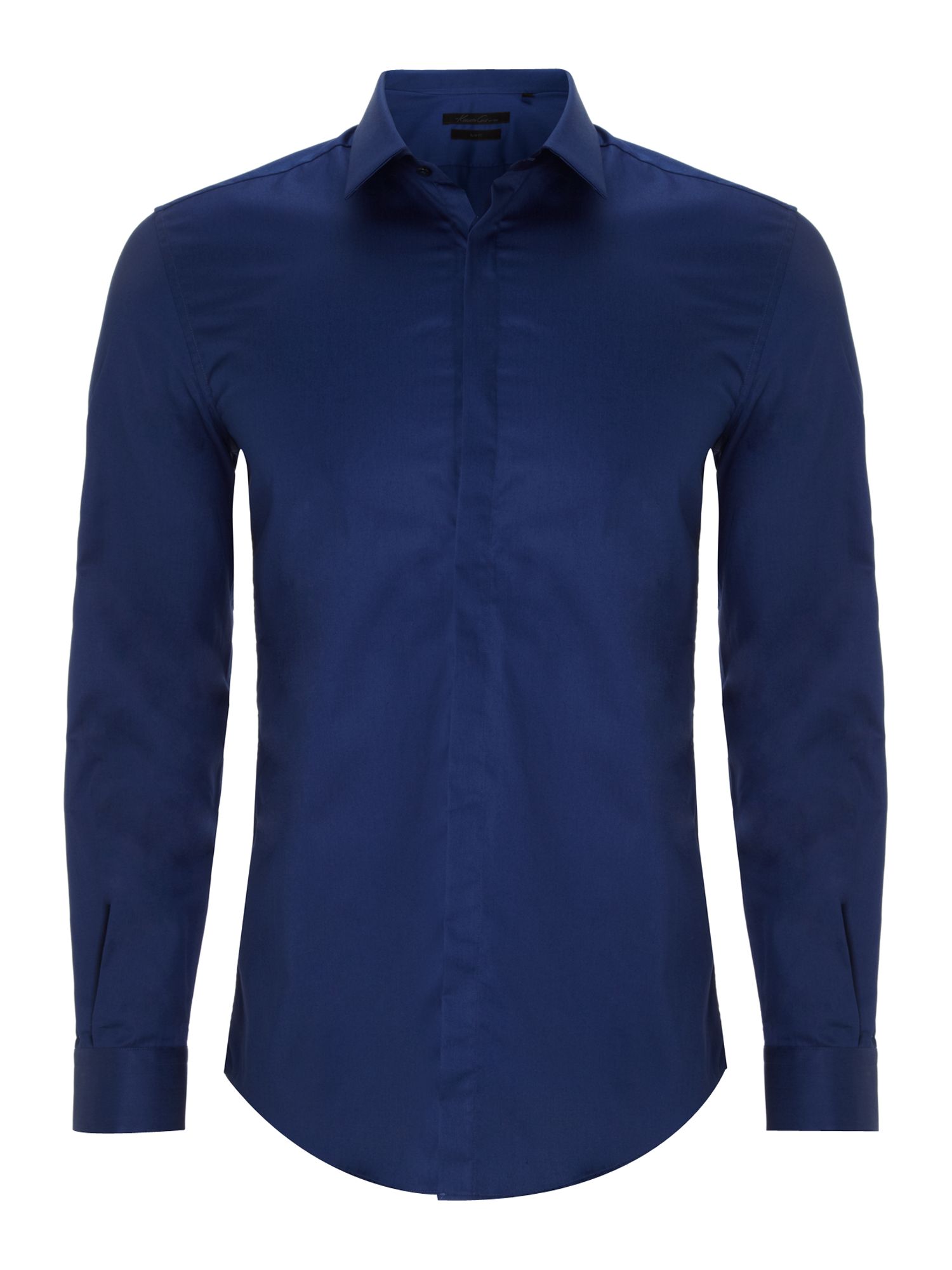 Kenneth Cole Satin Cotton Bluff Finish Formal Shirt in Blue for Men ...