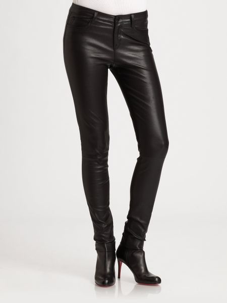 Vince Leather Pants in Black | Lyst