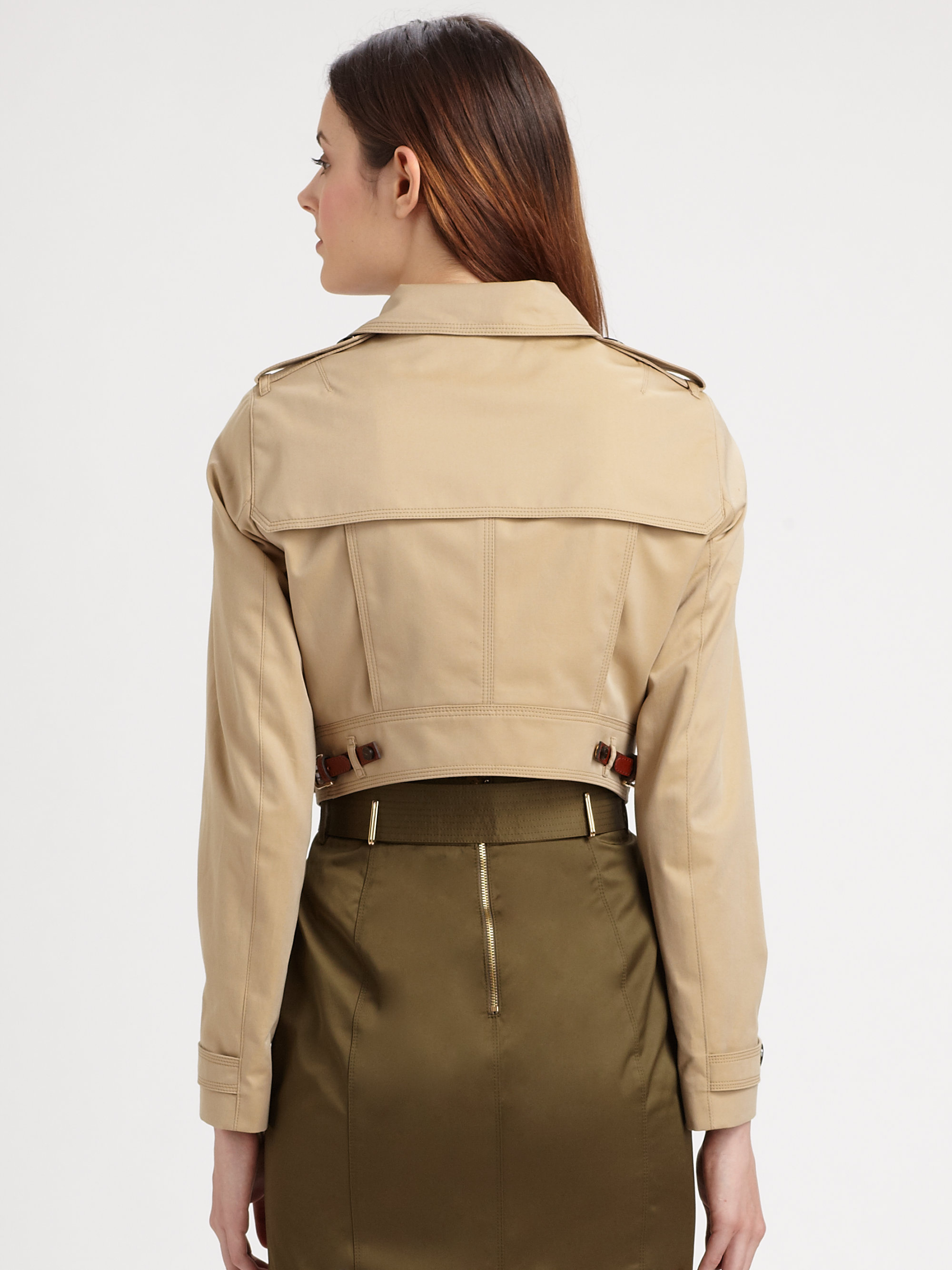 Asos Cropped Trench Coat Contrast Cropped Trench Coat