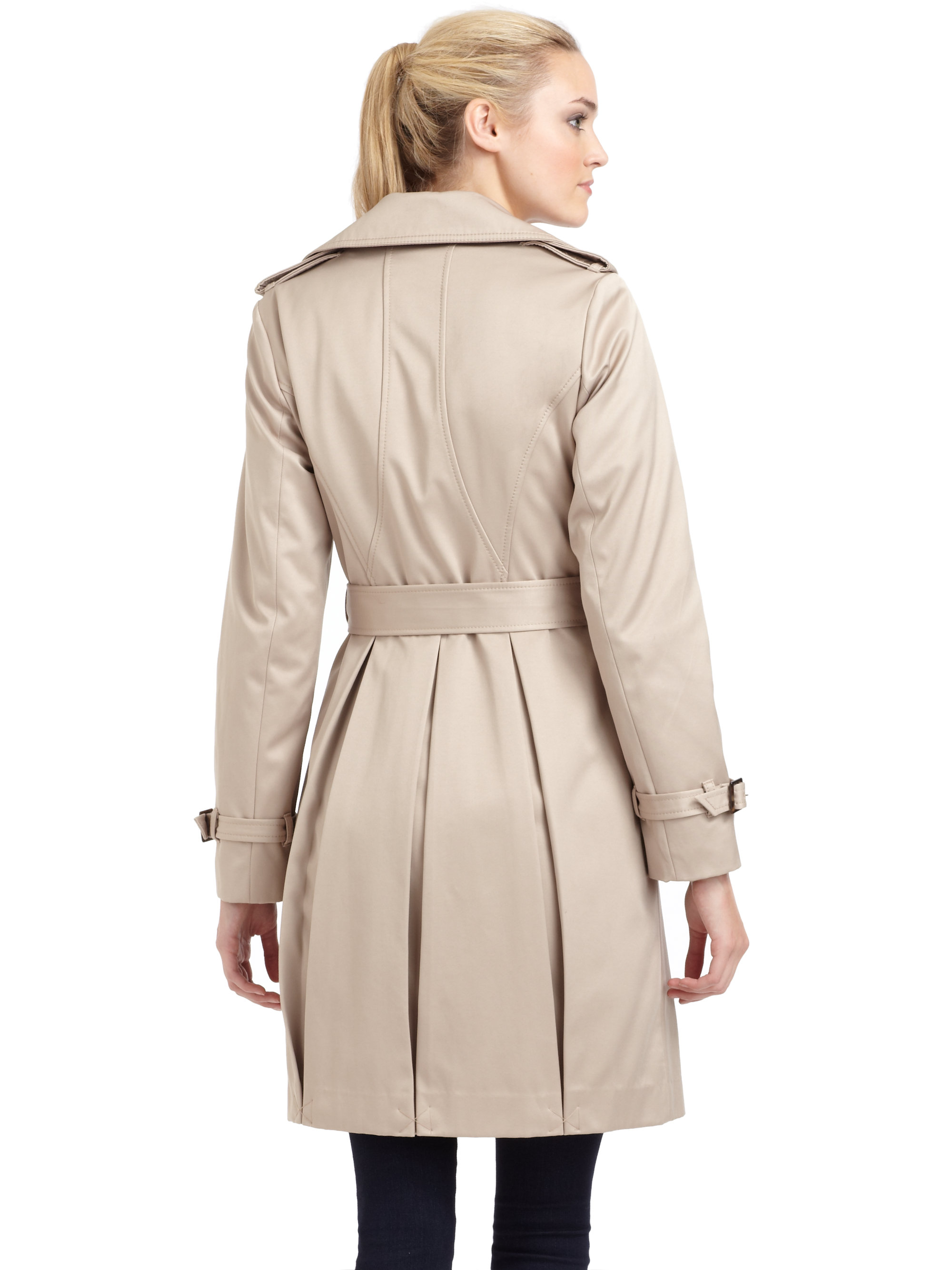 Dawn Levy Double-Breasted Trench Coat in Beige (mocha) | Lyst