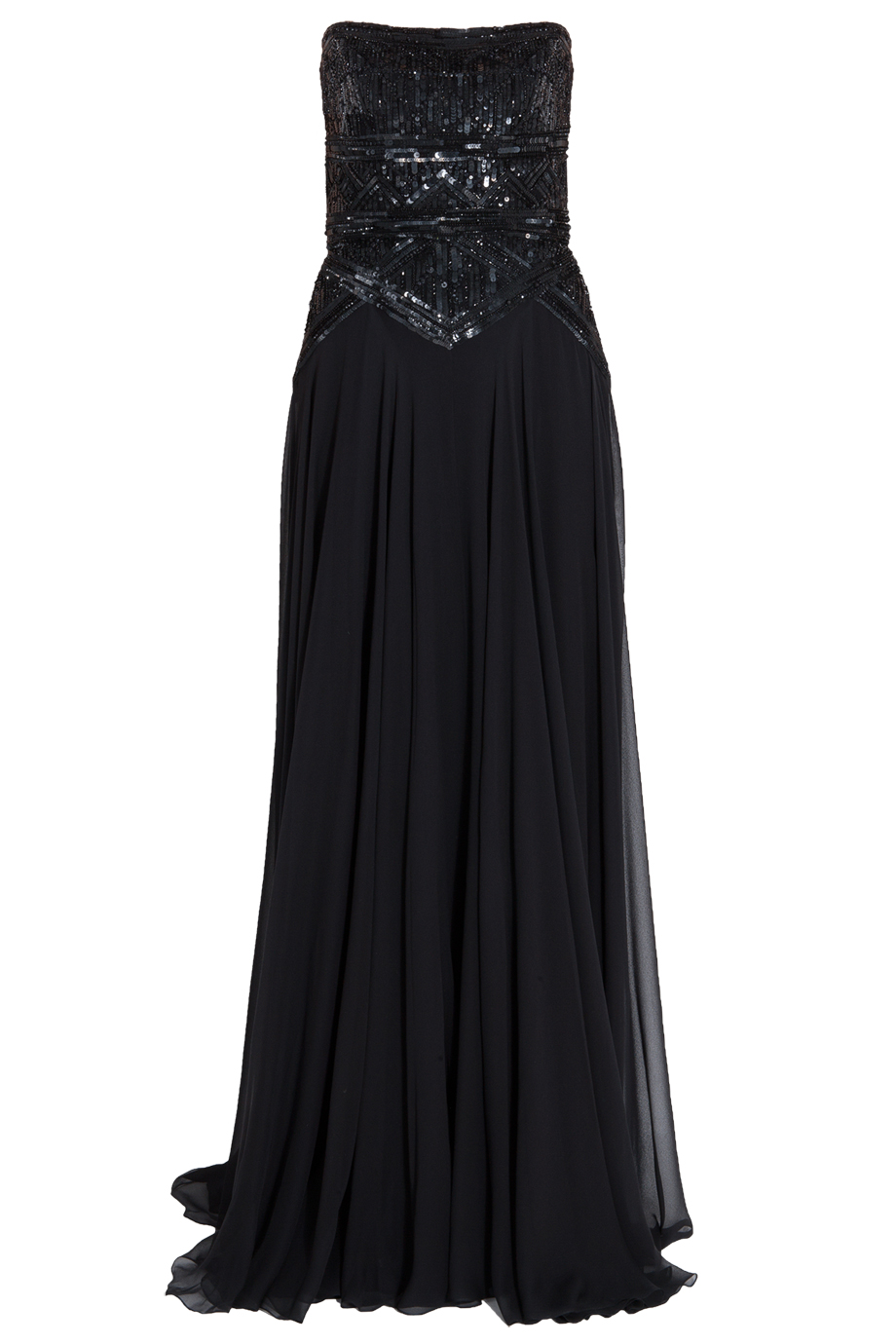 Elie Saab Strapless 12 Beaded Gown In Black Lyst 5149