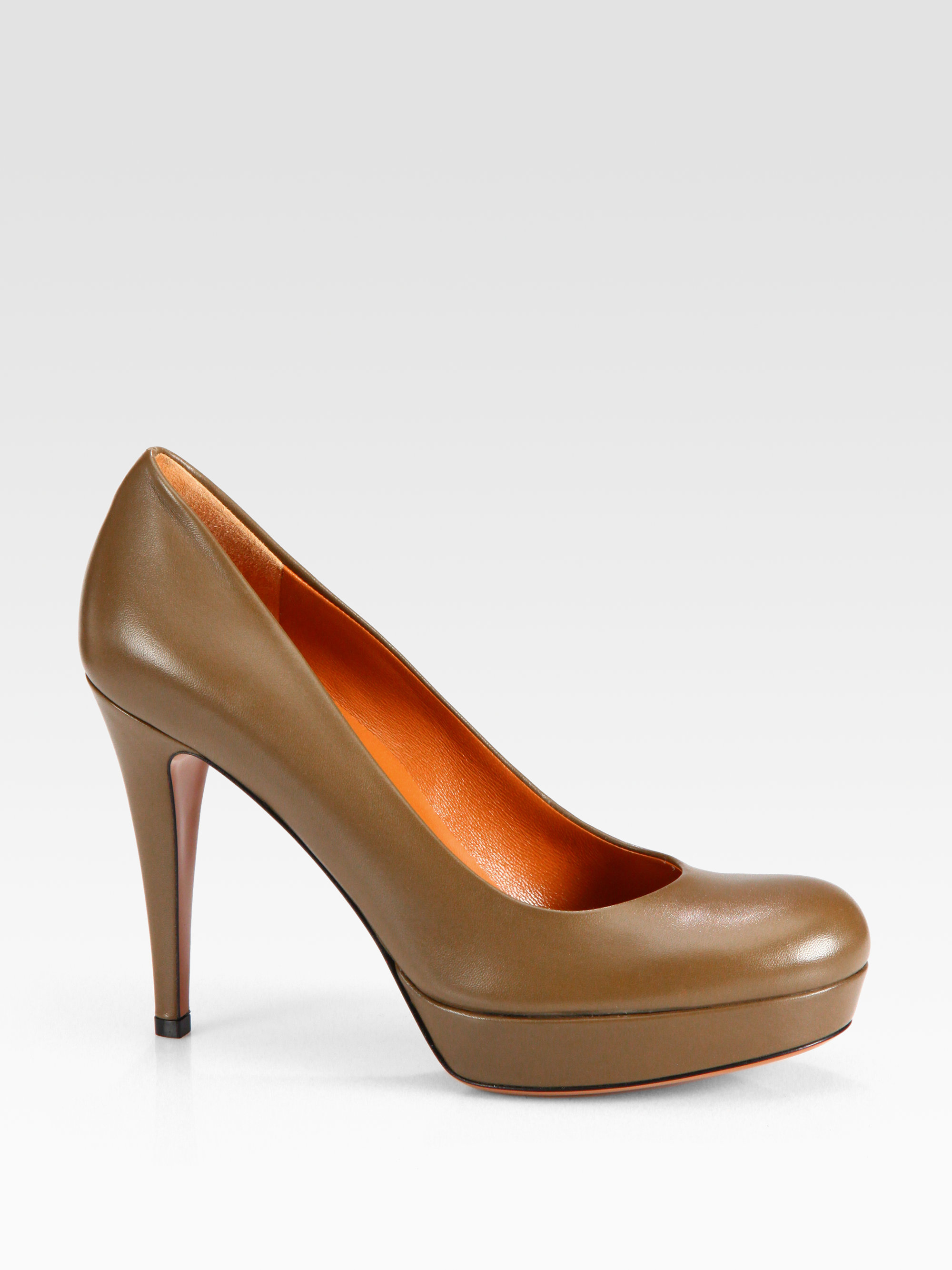 Gucci Tan Nude Betty Leather Round Toe Pumps Heels 