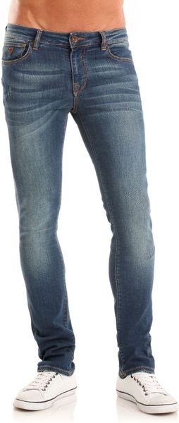 Guess Skinny Rugged Shade Jeans in Blue for Men | Lyst