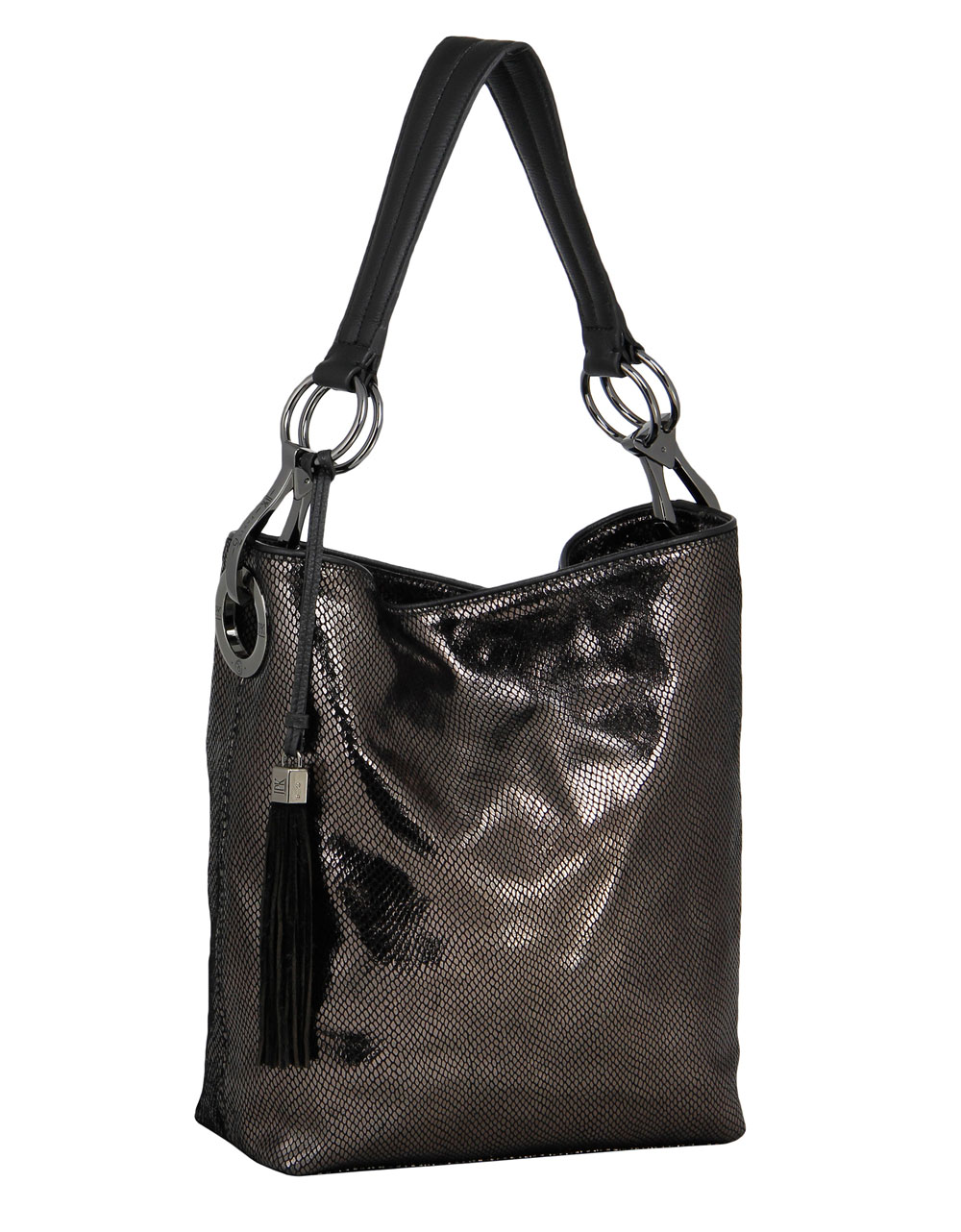 Jpk Paris Leather Snakeskin Bucket Bag in (gunmetal) | Lyst