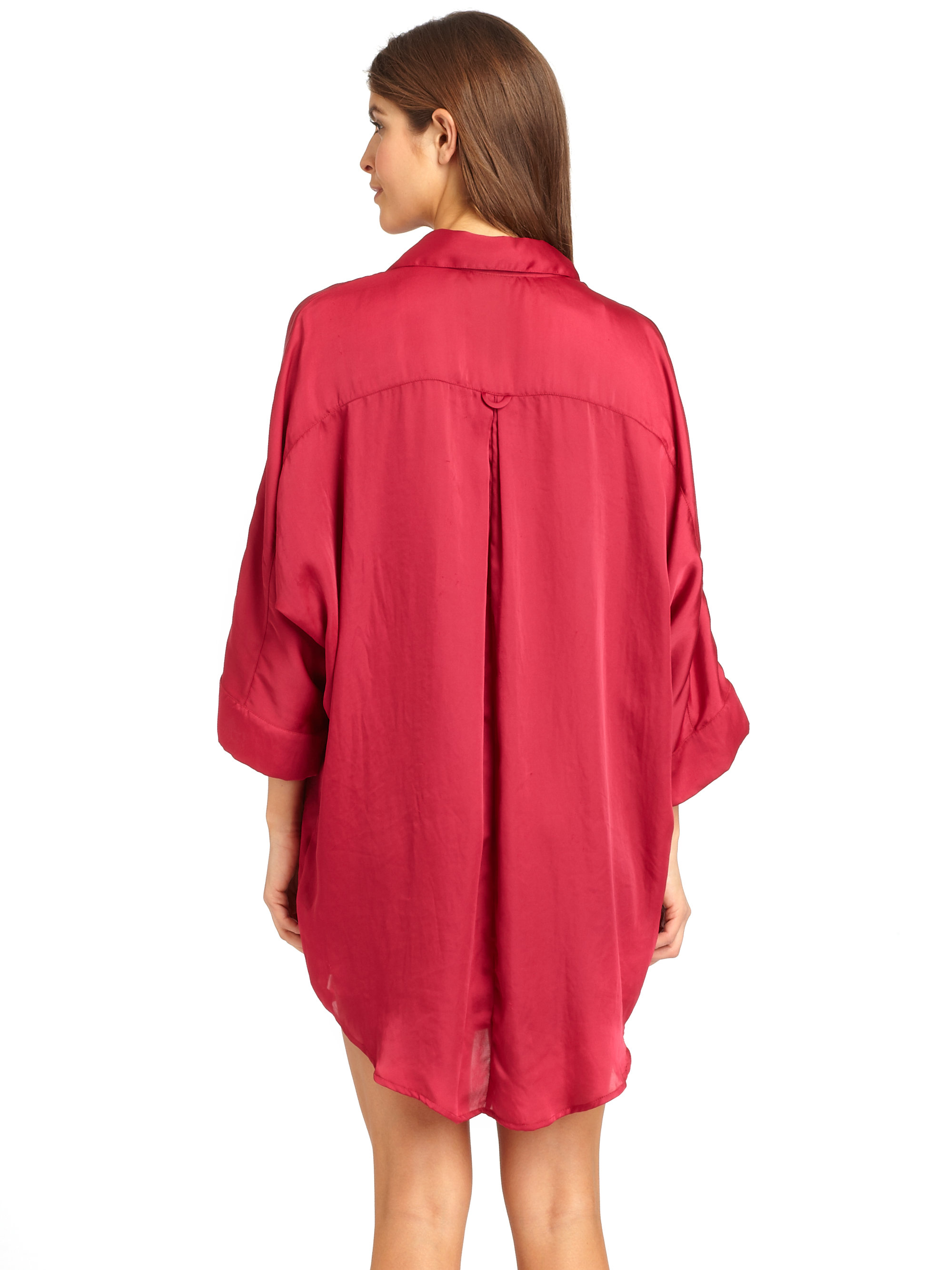 women's satin night shirts