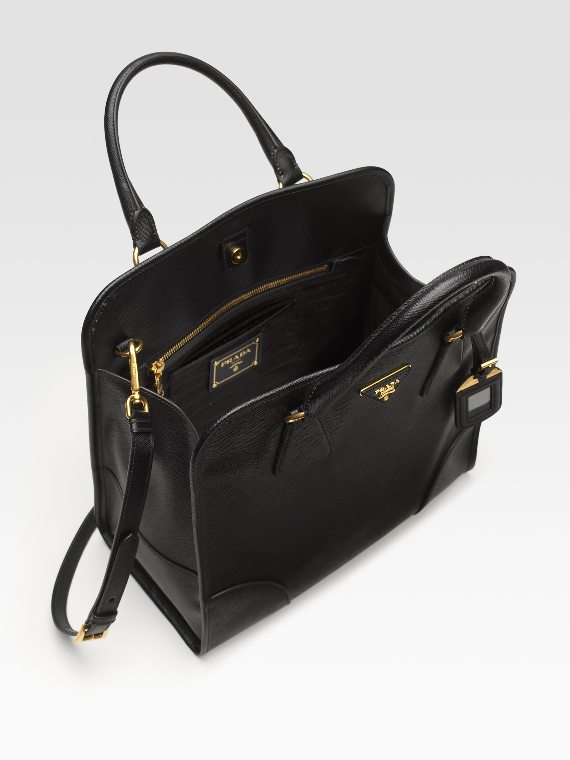 Lyst Prada Luxe Tote Bag In Black Gallery