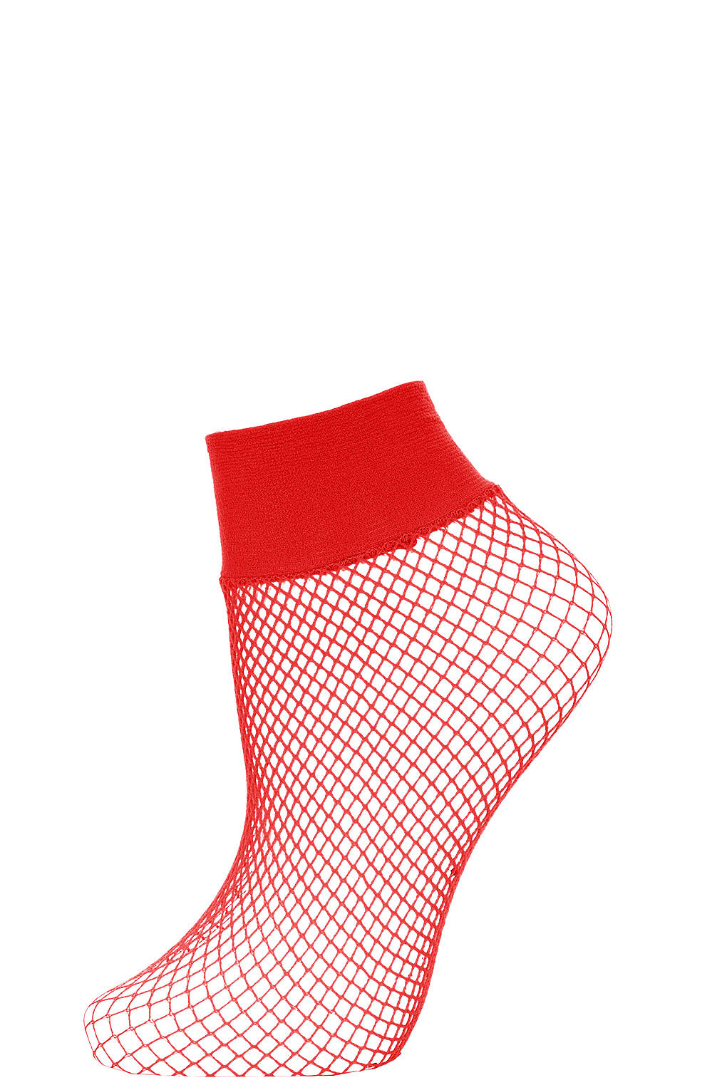 Topshop Red Fishnet Ankle Socks in Red | Lyst