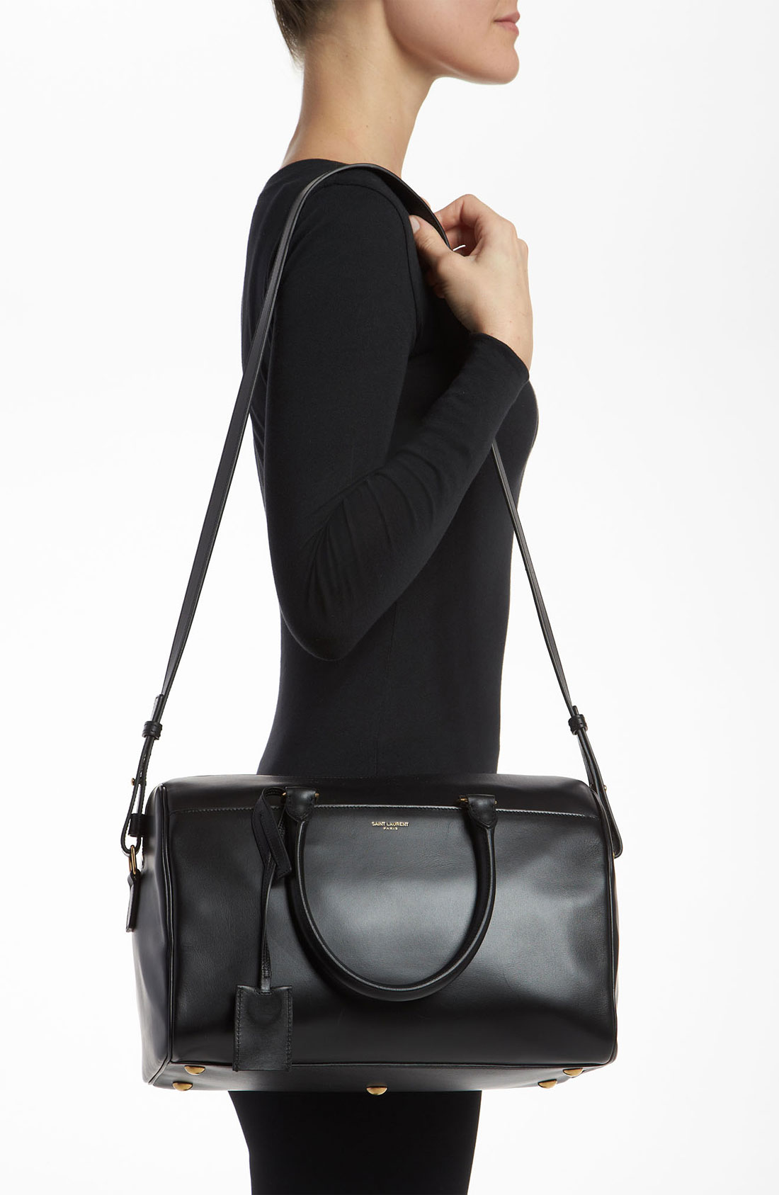 small duffel saint laurent bag, black