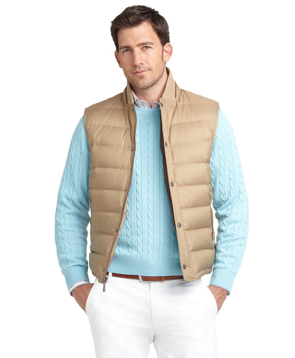 Lyst - Brooks Brothers Mason Quilted Vest in Brown for Men