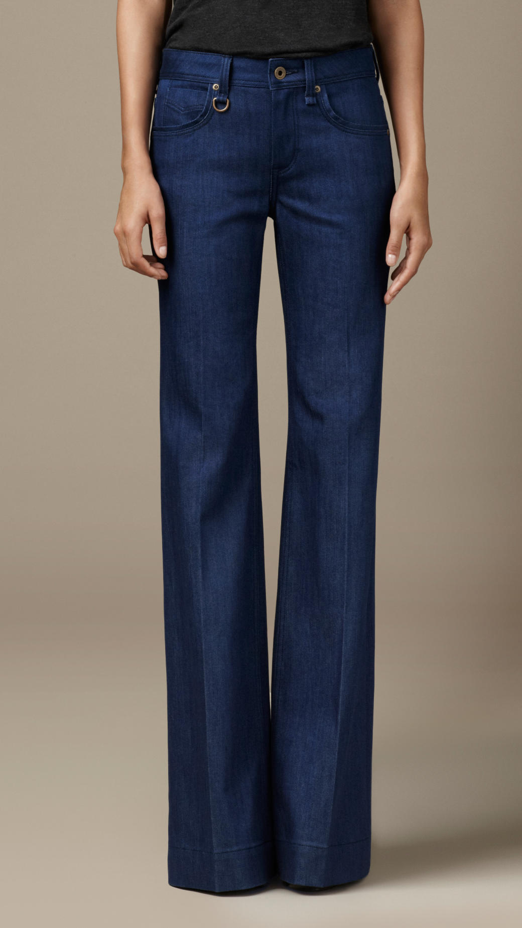 Lyst - Burberry Indigo Flare Fit Jeans in Blue
