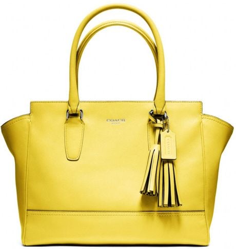 Coach Legacy Leather Medium Candace Carryall in Yellow (sv/lemon) | Lyst