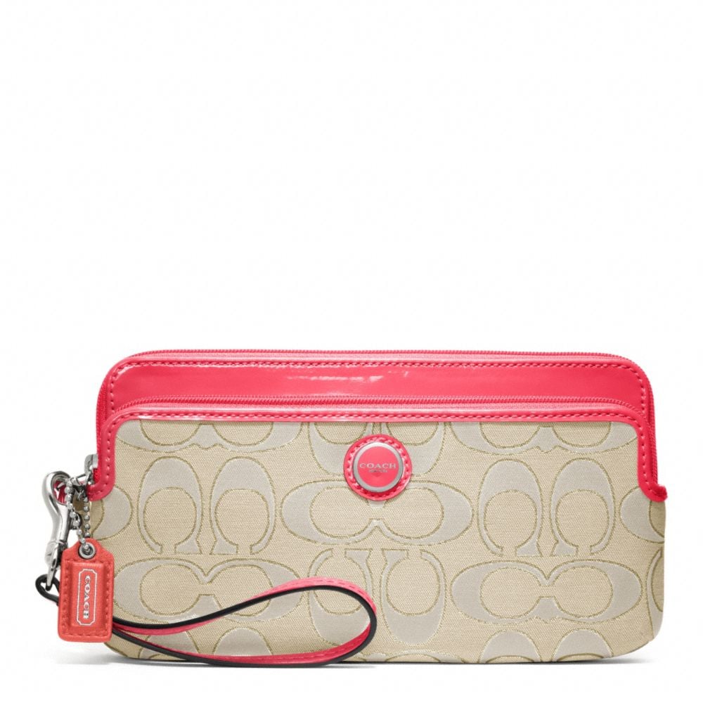 coach wallet double zip