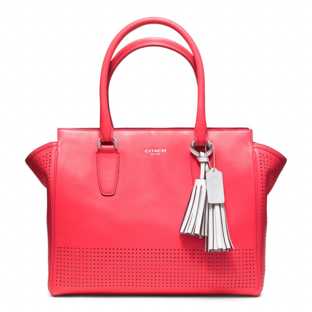 Lyst - Coach Legacy Perforated Leather Medium Candace Carryall in Pink
