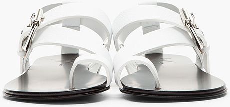 Giuseppe Zanotti White Leather Gim Sandals in White for Men | Lyst