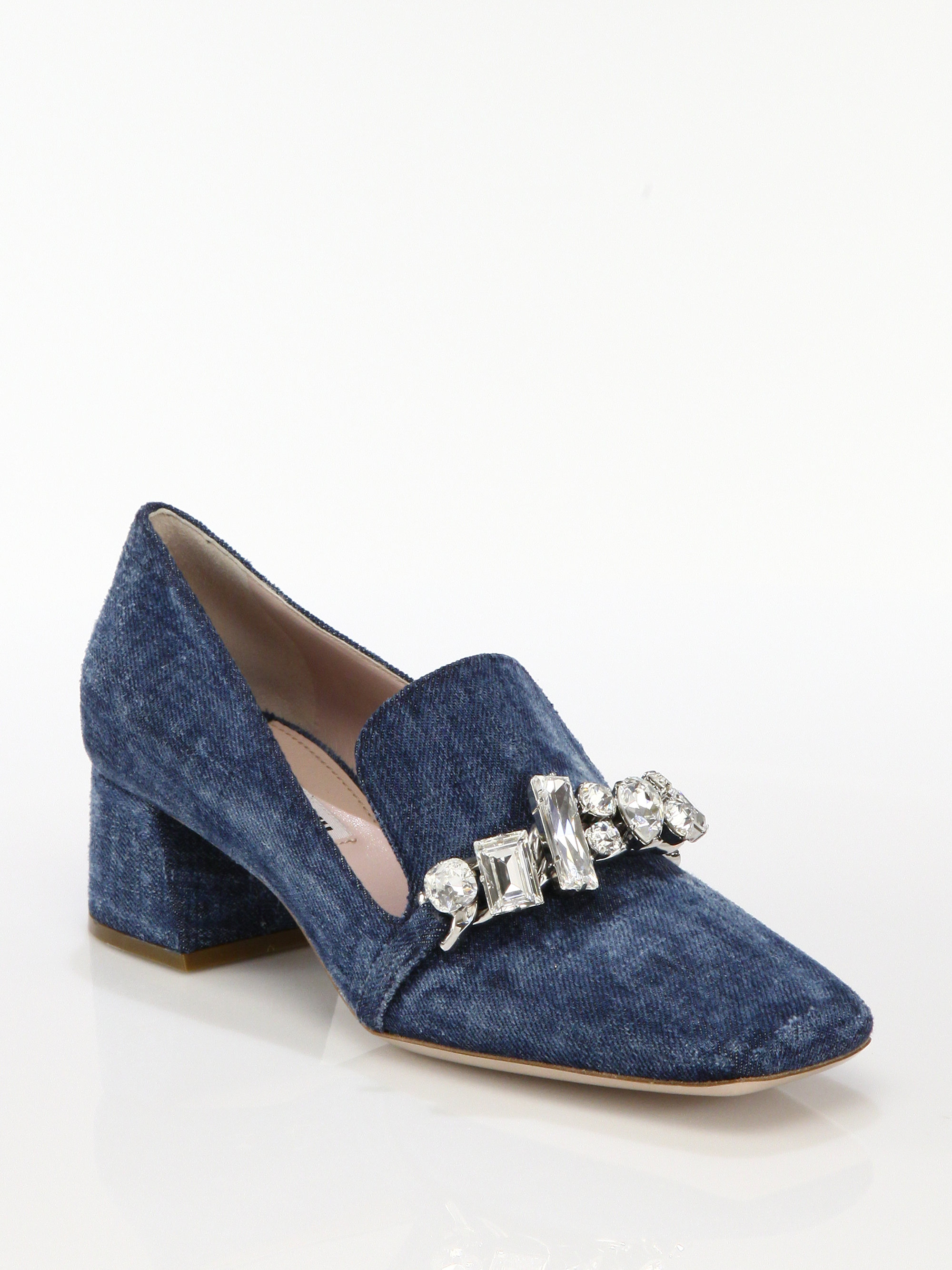miu miu blue pumps