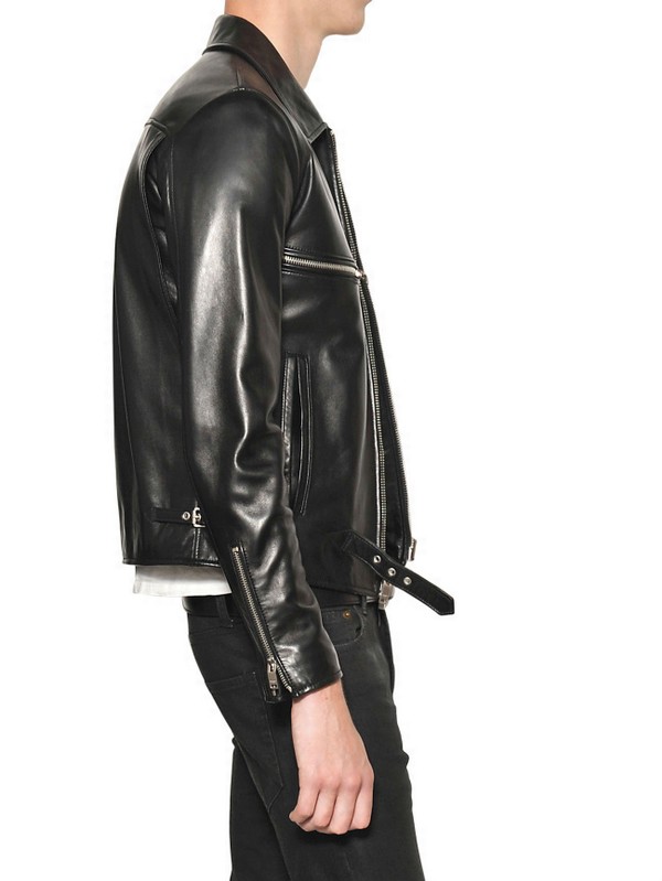Lyst - Saint Laurent Nappa Leather Jacket in Black for Men