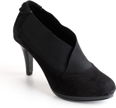 Anne Klein Wava Suede Platform Ankle Boots in Black (black suede) | Lyst