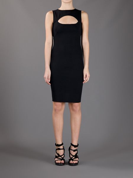 Dsquared² Chest Cutout Dress in Black | Lyst