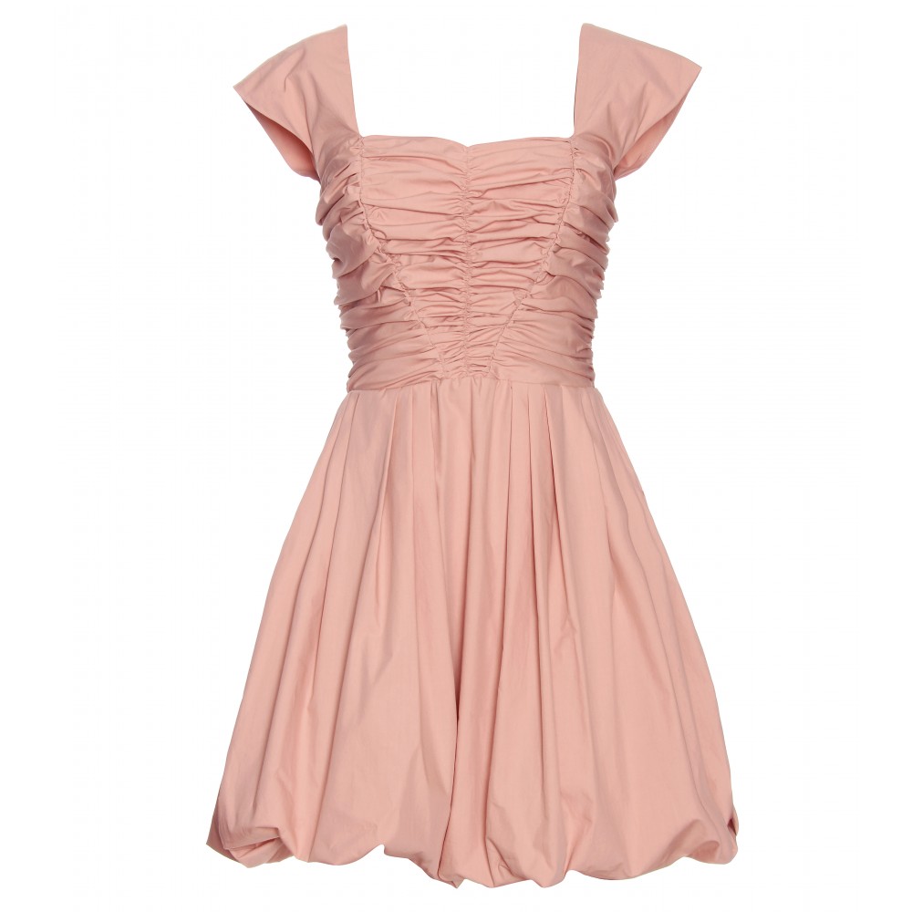 Wedding Ruched collection ruched dress pictures fashion trends and models miu with bubble skirt in pink lyst