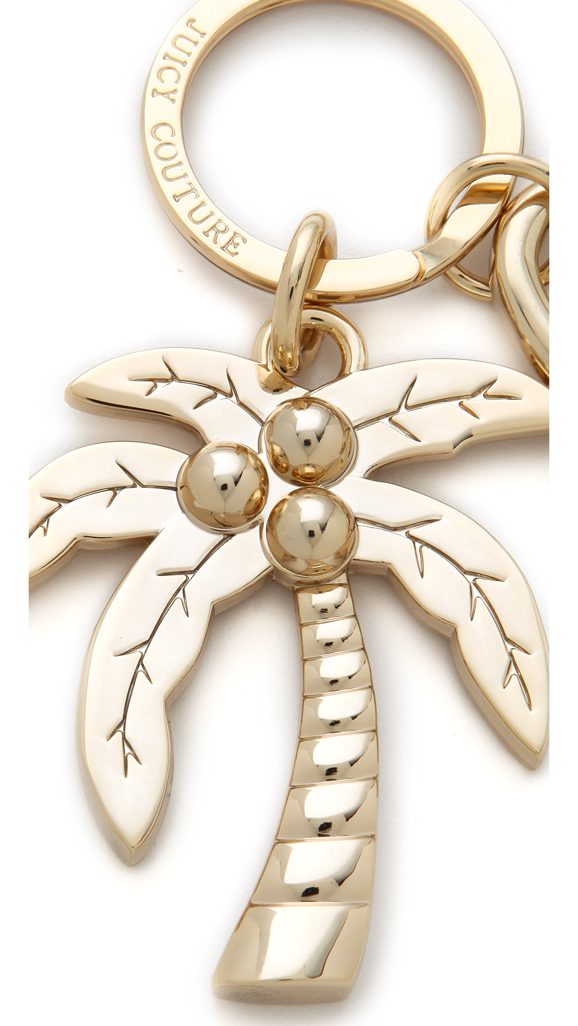 Juicy couture Palm Tree Keychain in Metallic Lyst