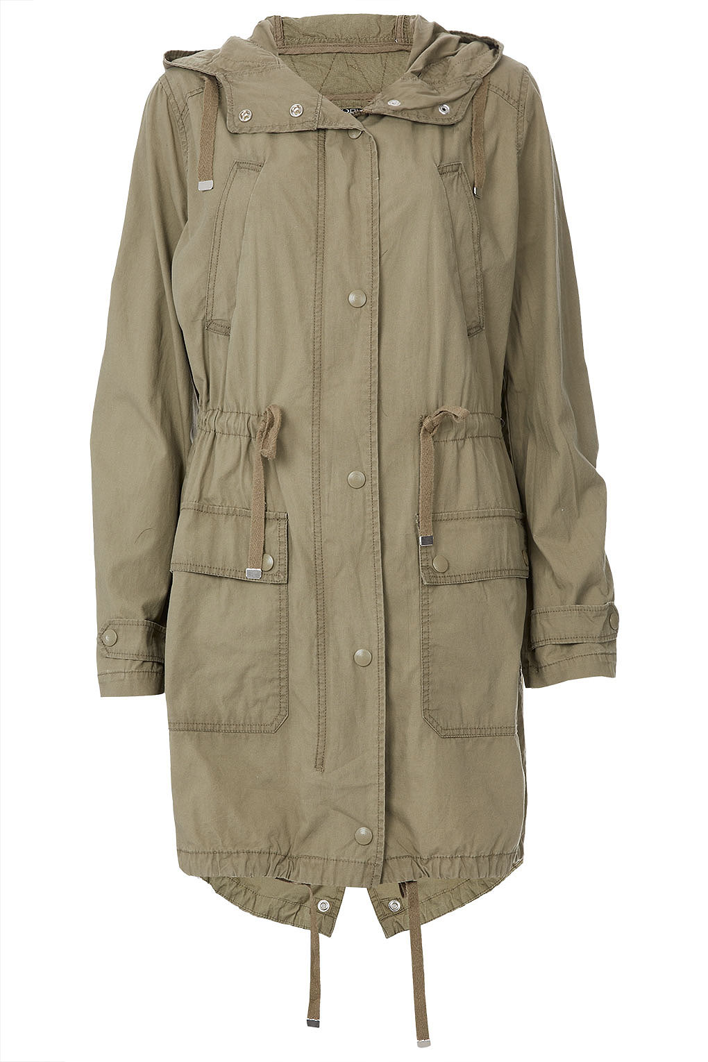Lyst - Topshop Unlined Parka in Natural