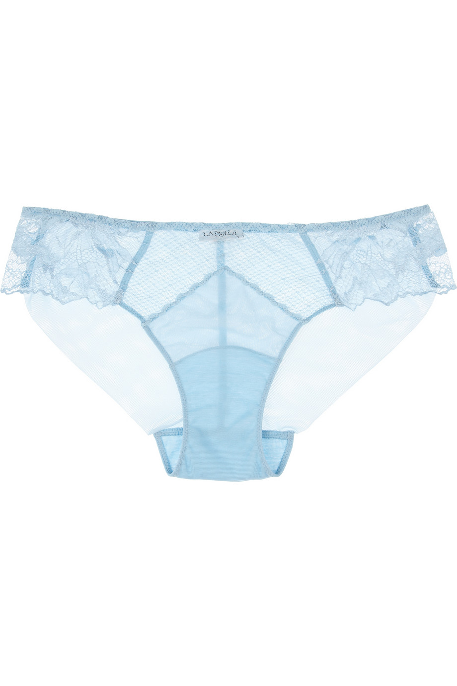 La Perla Donna Eleonora Lace and Tulle Briefs in Blue - Lyst