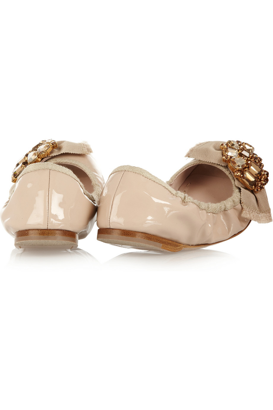 miu miu fur ballet flats