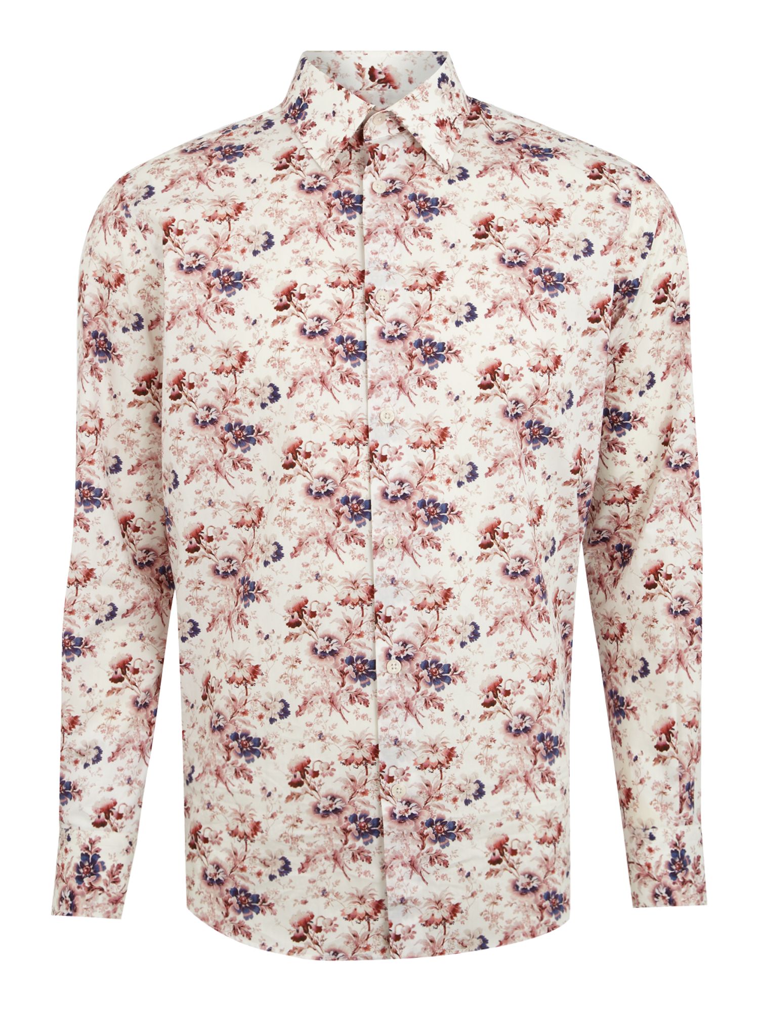 New & Lingwood Floral Print Italian Cotton Shirt in Pink for Men | Lyst